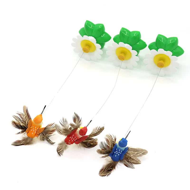 Rotating Electric Flying Butterfly Colorful Interactive Cat Toys