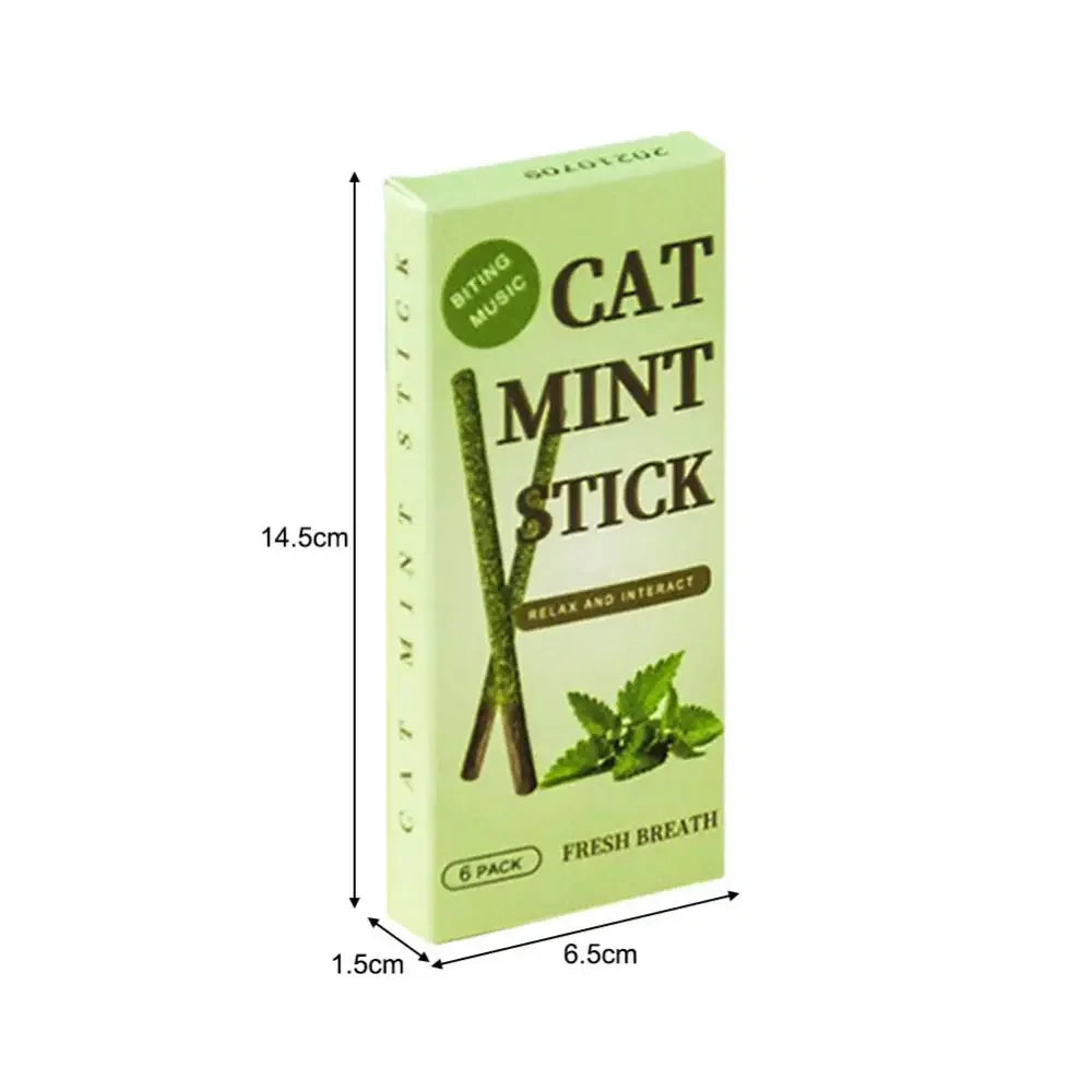 6pcs Natural Matatabi Mint Teeth Cleaning Cat Stick