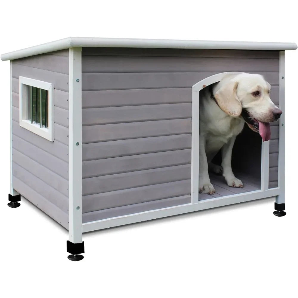 Kennel for Indoor Dogs Wood Dog Houses Outdoor Weatherproof Dog Houses Outside with Door Cute Wooden Pet Supplies Puppy House