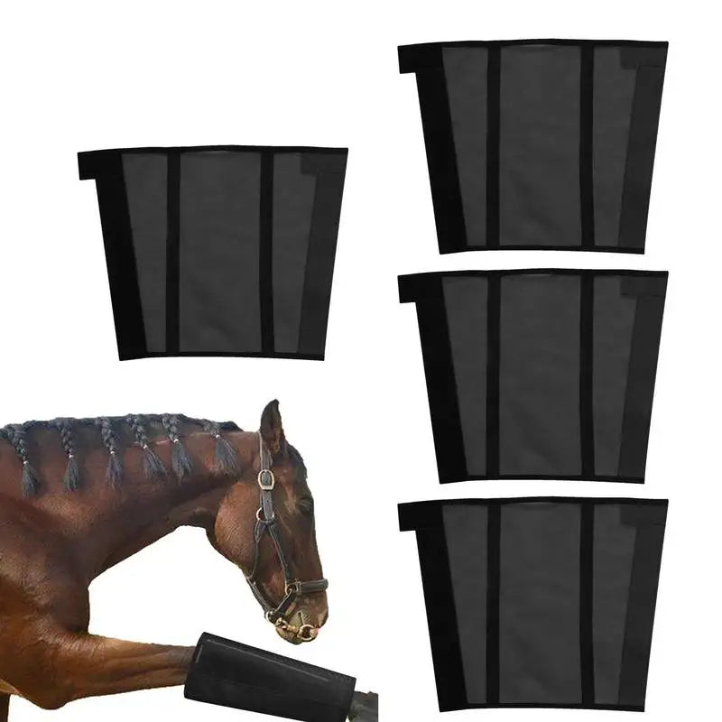 Equestrian Accessories, 4Pcs Horses Fly and Mosquito Boots,