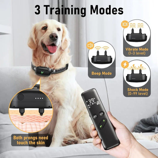 Dog Shock Collar with Remote,  Rechargeable And Waterproof