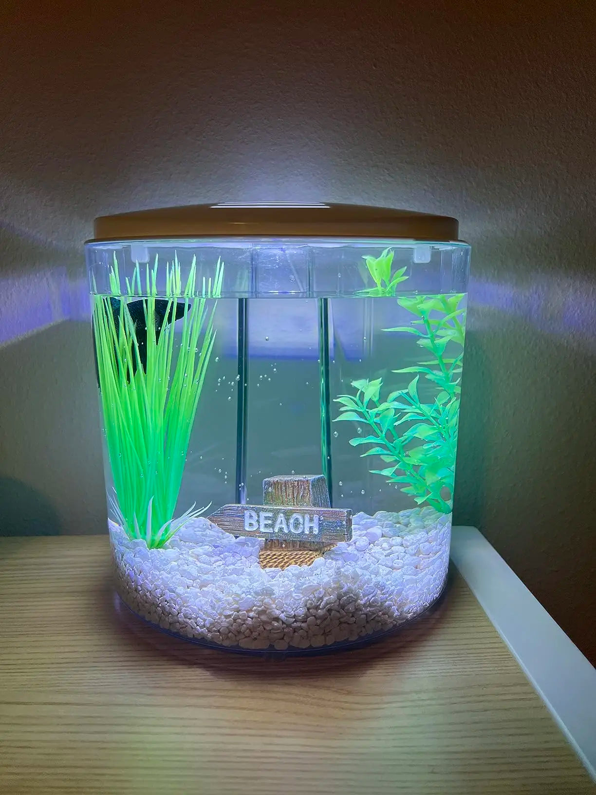 Desktop Small Fish Tank Living Room Household Lazy Mini Acrylic Goldfish Aquarium With Led Light And Filter Pump