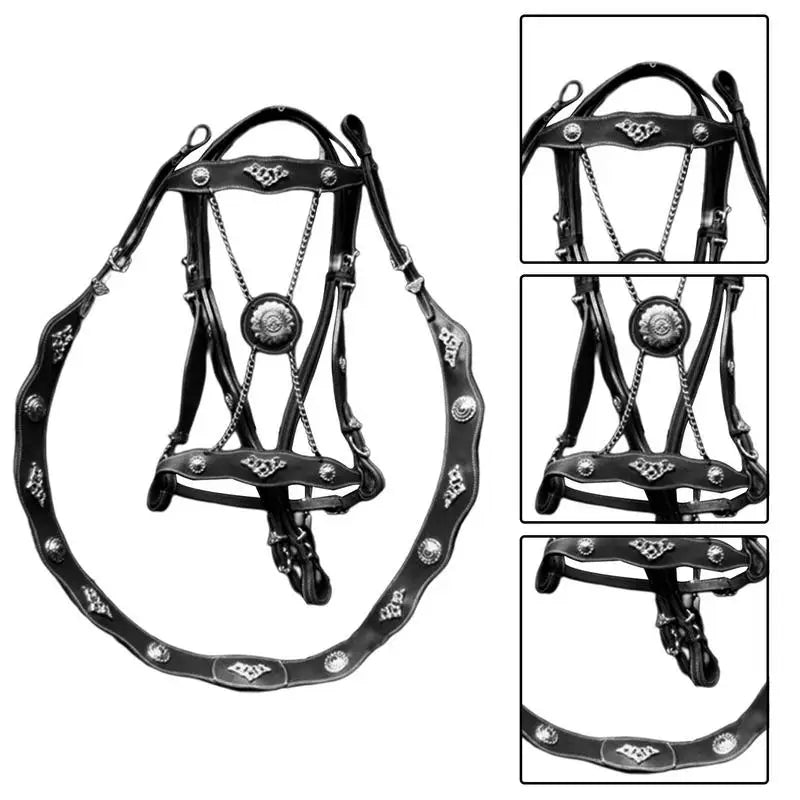 Adjustable  Comfortable Unfettered Riding Horse Bridle With Reins