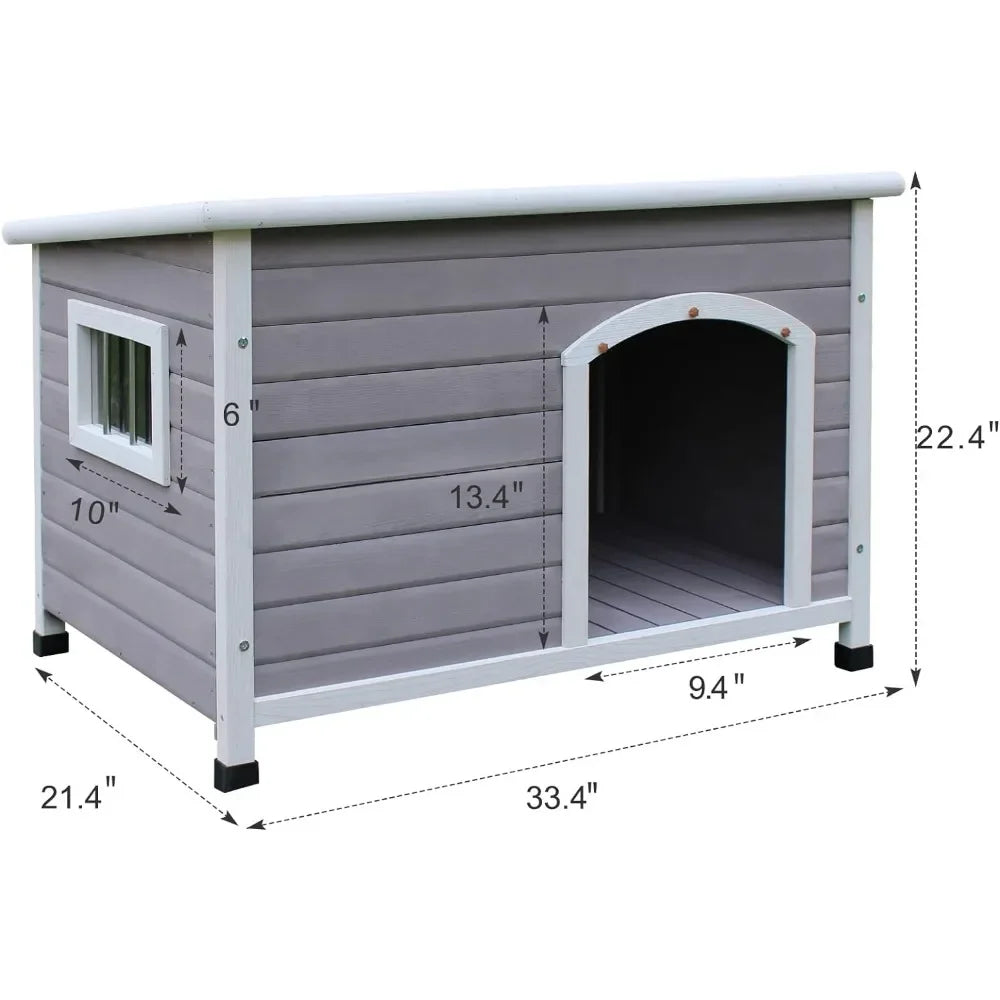 Kennel for Indoor Dogs Wood Dog Houses Outdoor Weatherproof Dog Houses Outside with Door Cute Wooden Pet Supplies Puppy House