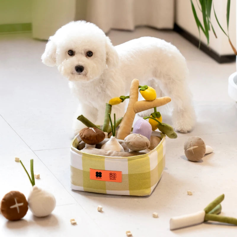 Toy Dog Vegetable-Shape Set for Feline and Canine Enrichment Multi-Style Toys