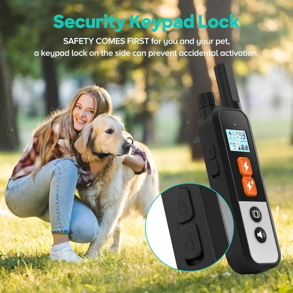 Dog Shock Collar, Training with Remote, 1600FT, 3 Training Modes, Rechargeable Waterproof