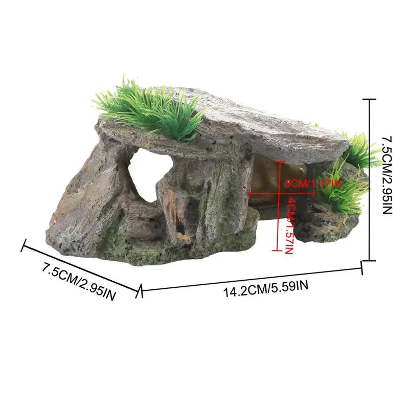 Aquarium Reptile Cave Platform Decoration Rock