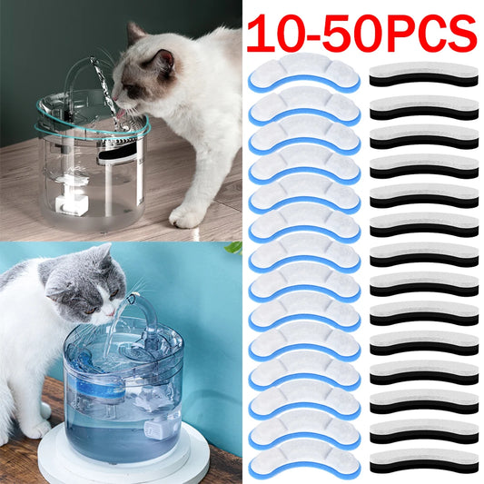 10-50pcs Cat Water Fountain Replacement Filters