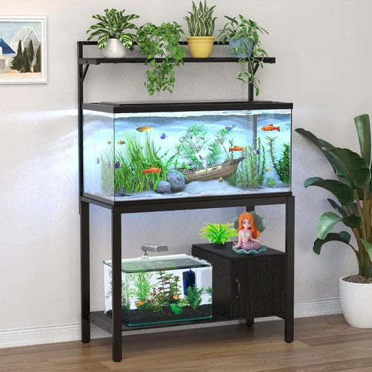 40-50 Gallon Fish Tank Stand with Plant Shelf