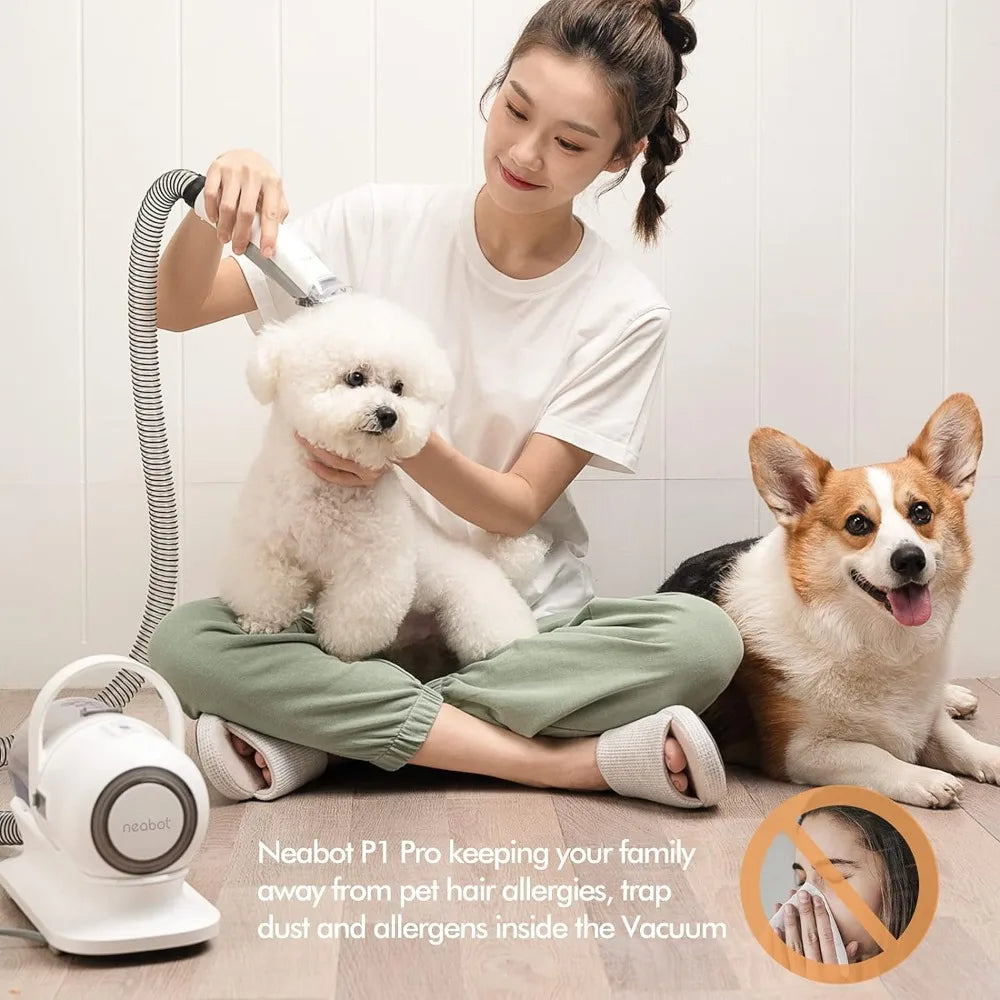 Pro Pet Grooming Kit & Vacuum Suction 99% Pet Hair.