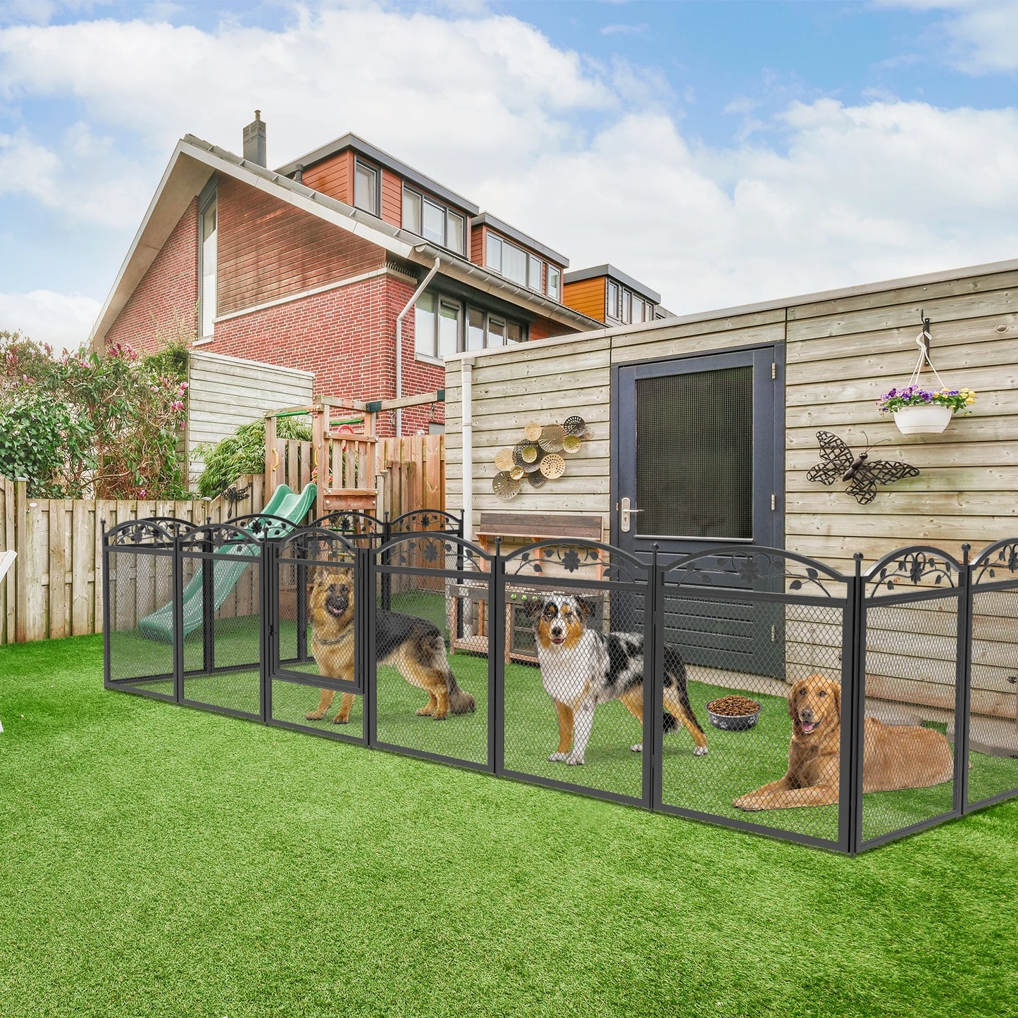 Puppy Playpen With Detachable  Panels And Waterproof Fertility Pad