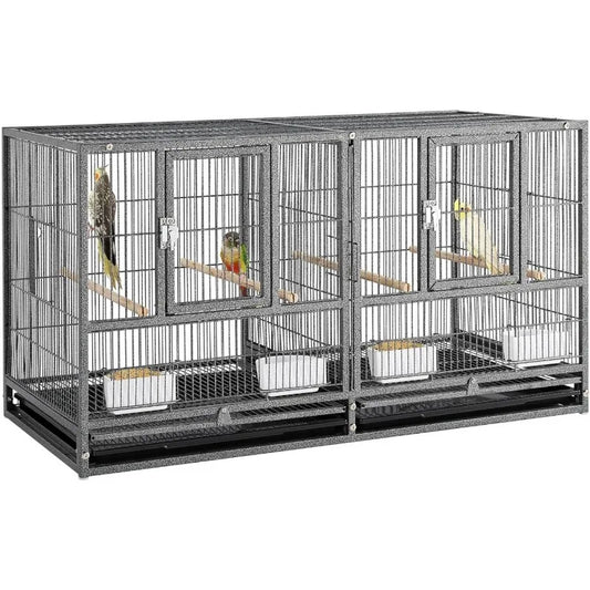 Stackable Bird Cage Divided Breeding Bird Cage