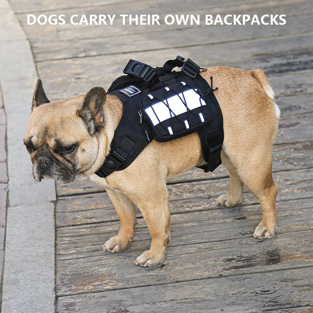 Traveling Dog Backpack Reflective Sticker.  Adjustable Strap Camping Carrier Backpack