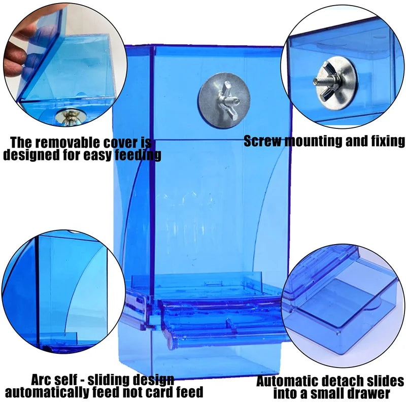 Bird Feeder Automatic Food Container Cage Accessories