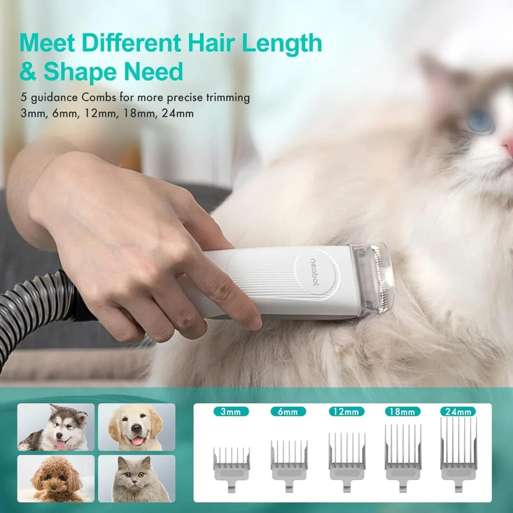 Pro Pet Grooming Kit & Vacuum Suction 99% Pet Hair.