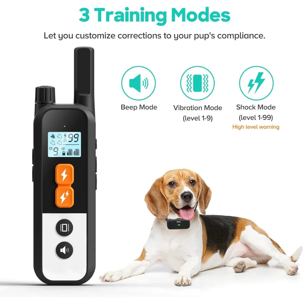 Dog Shock Collar, Training with Remote, 1600FT, 3 Training Modes, Rechargeable Waterproof