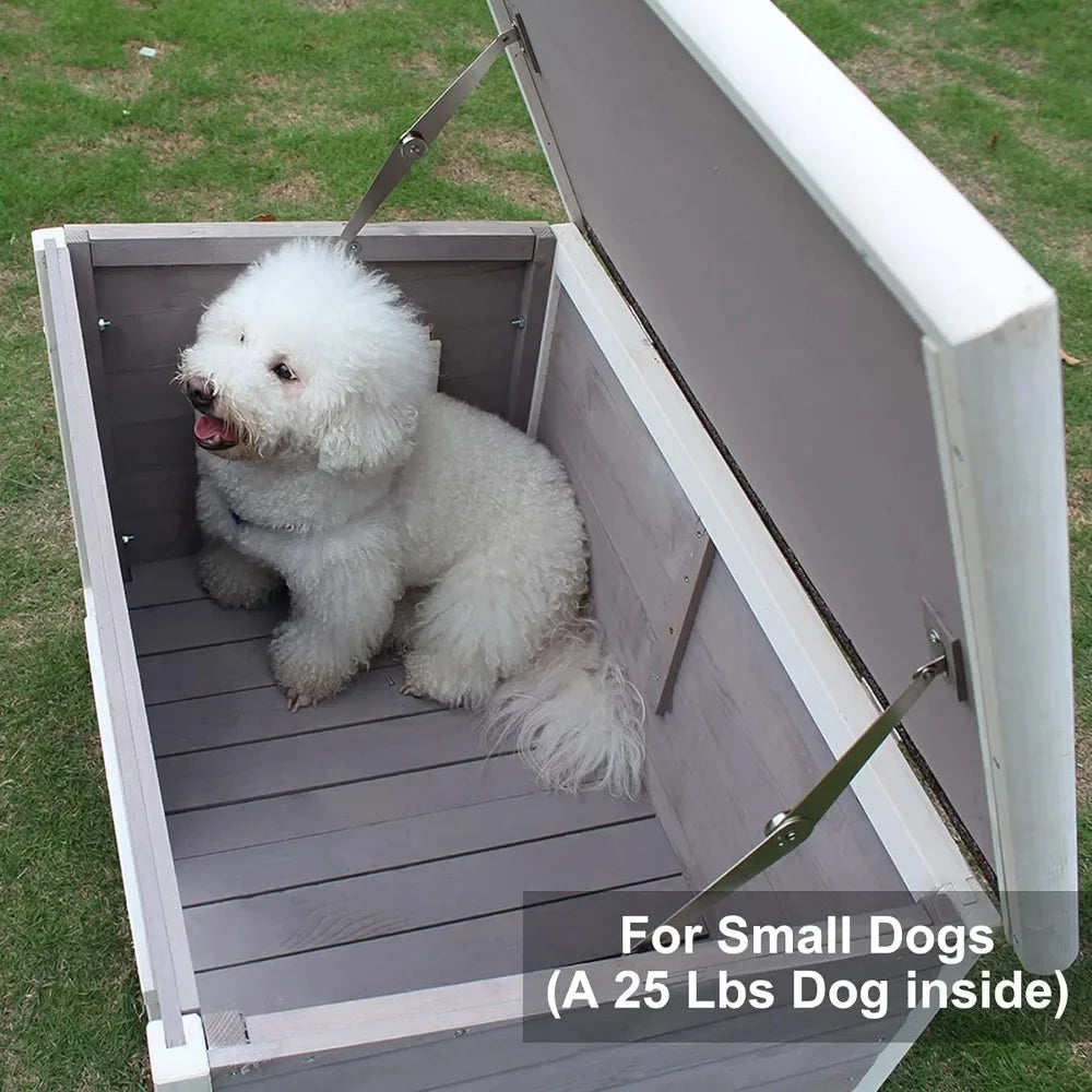 Kennel for Indoor Dogs Wood Dog Houses Outdoor Weatherproof Dog Houses Outside with Door Cute Wooden Pet Supplies Puppy House