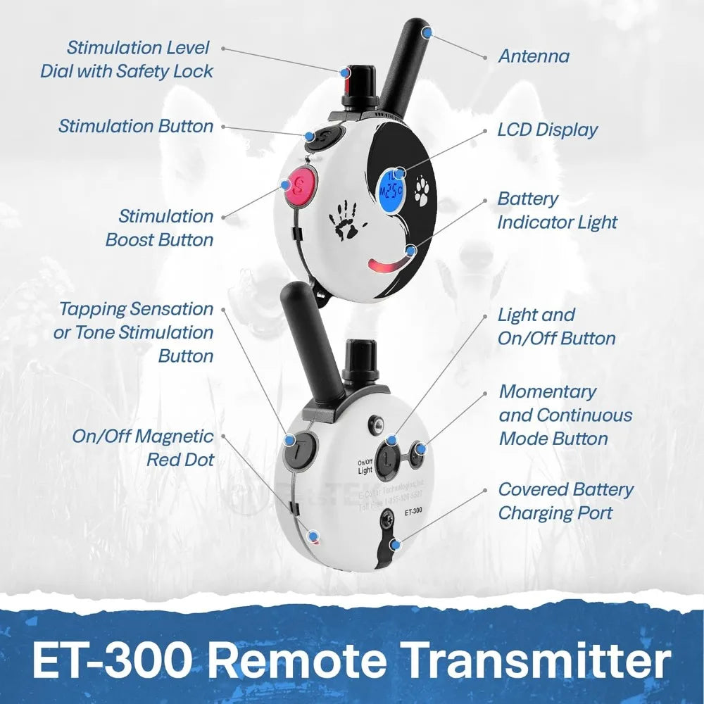 Electronic Training Collars.   1/2 Mile Remote  for small to large dogs.   , Vibration & Tone Electric Training Collars