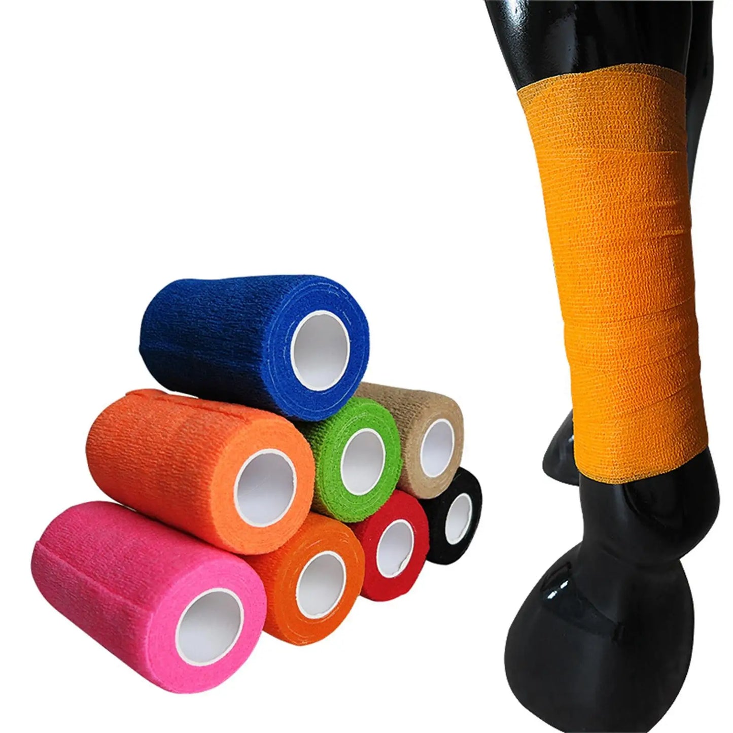 Breathable Vet Wrap for Horses 4 inch Wide  Self Adherent