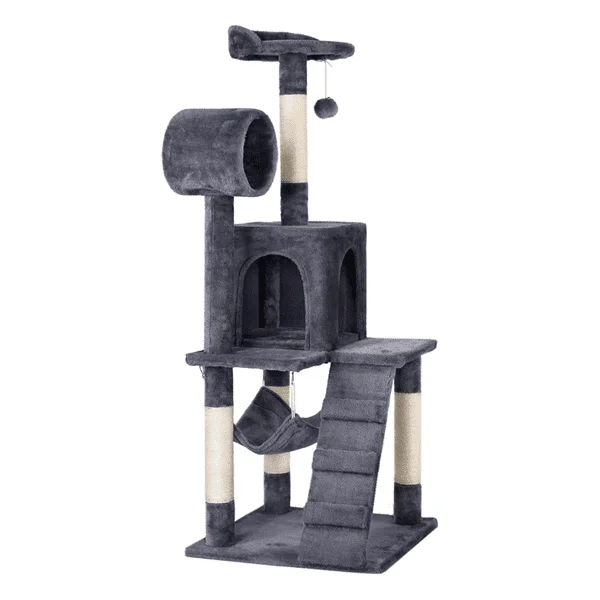 Cat Tree with Hammock and Scratching Post Tower