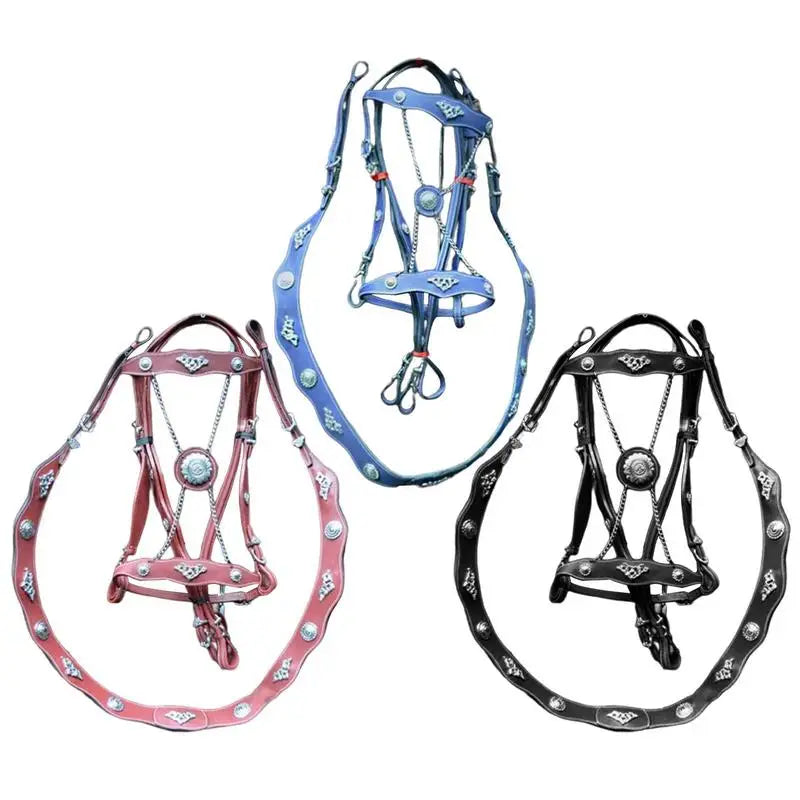 Adjustable  Comfortable Unfettered Riding Horse Bridle With Reins