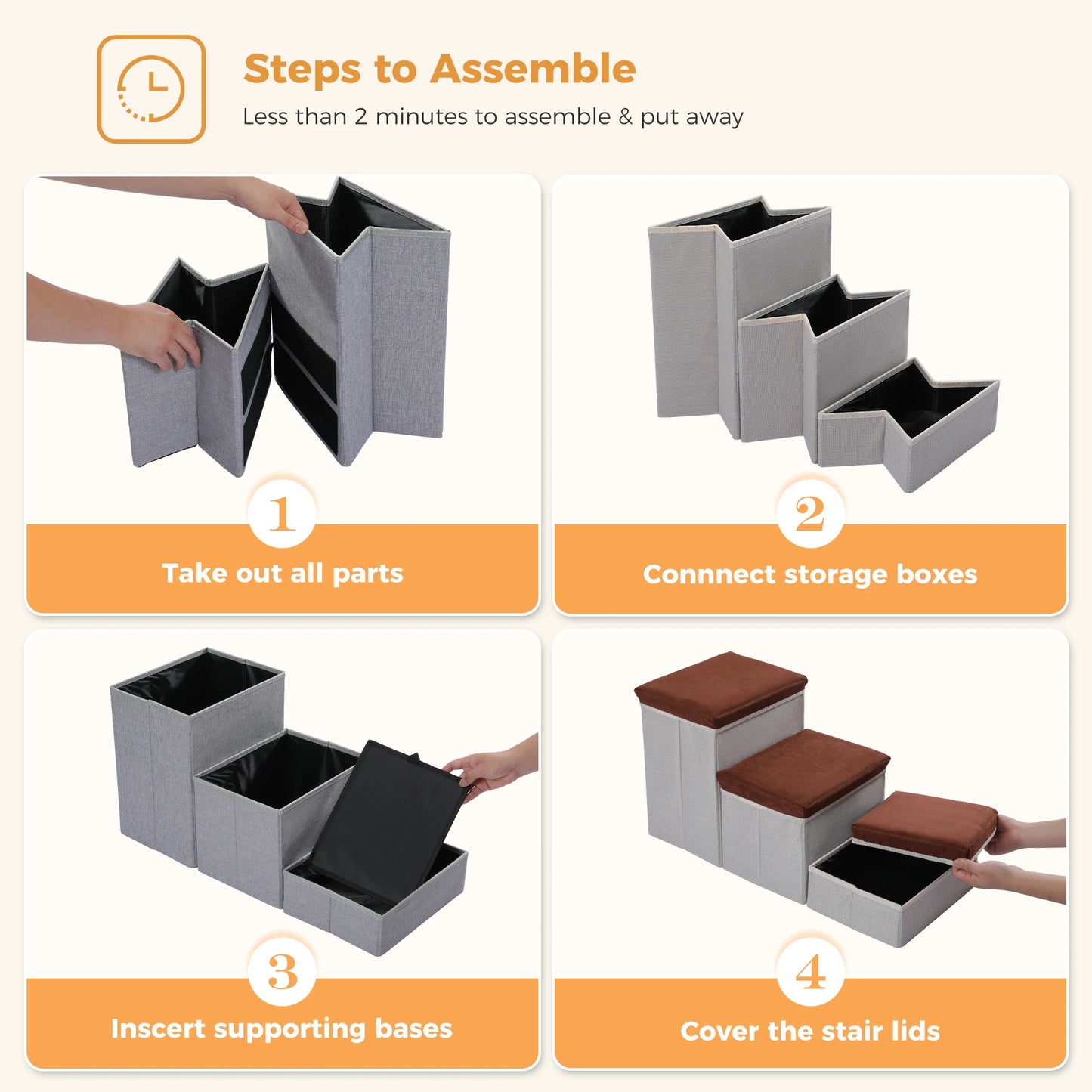 Foldable 2 in 1 Pet Steps and Dog Ladder Safety Ramps